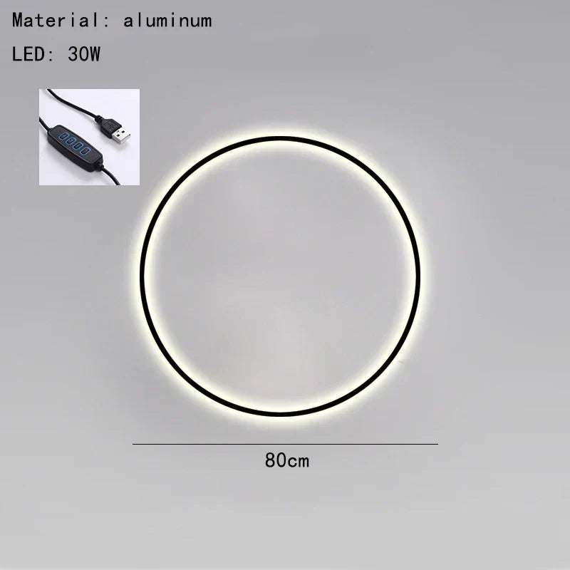 DecorBites™ Black Gold Dimmable Wall Light USB Plug Bedroom Sconce