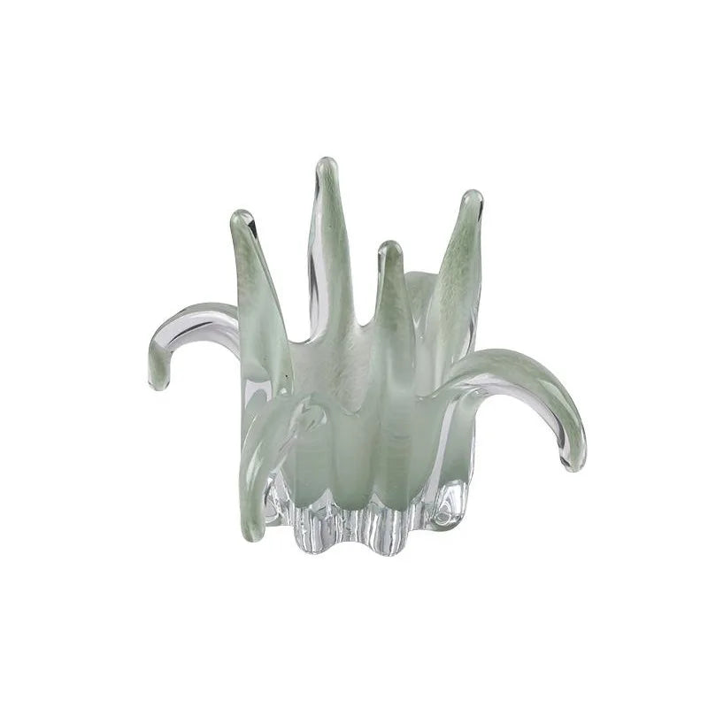 DecorBites™ Glass Petal Candle Holder for Home Decoration and Storage