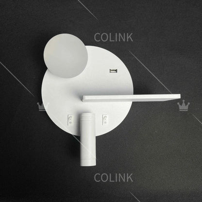 DecorBites™ LED Reading Wall Lamp with USB Charging, Storage, and Nordic Design