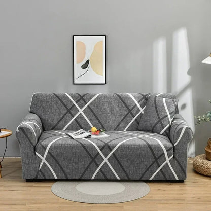 DecorBites™ Colorful Block Sofa Covers: Stretchy Loveseat Sectionals, Couch, Chair Slipcover