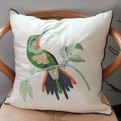 DecorBites™ Butterfly & Dragonfly Sofa Cushion Cover, European Embroidered Design
