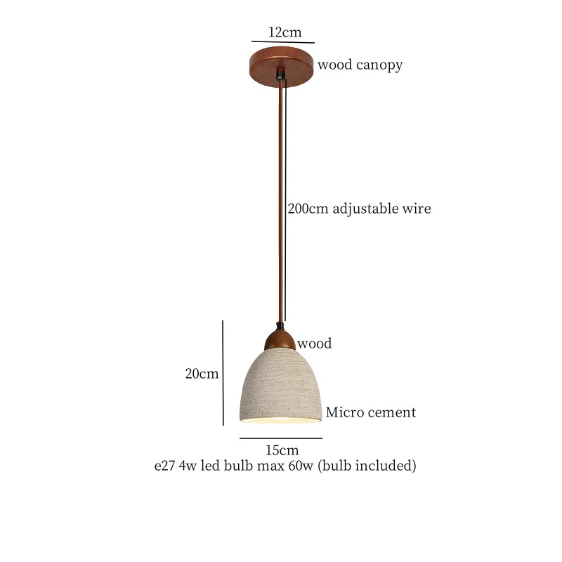 DecorBites™ Columnar Micro Cement LED Hanging Lamps | Home Decor Pendant Light