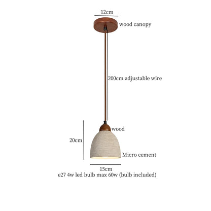 DecorBites™ Columnar Micro Cement LED Hanging Lamps | Home Decor Pendant Light