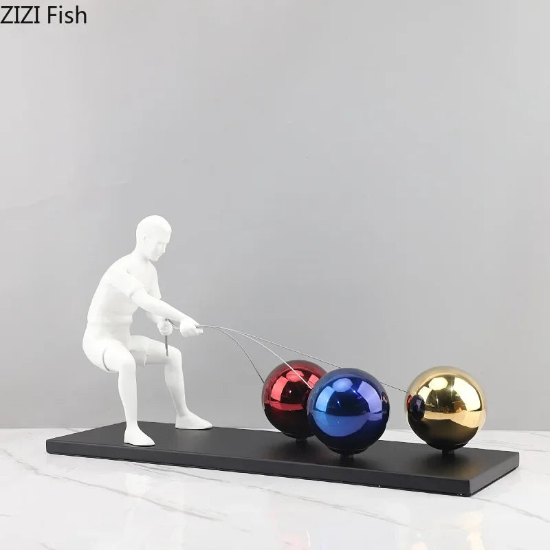 DecorBites™ Abstract Character Metal Sculpture Desk Ornament Aesthetic Room Decor