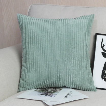 DecorBites™ Corduroy Pillow Cover: Striped Cushion for Sofa Bed - Nordic Home Decor