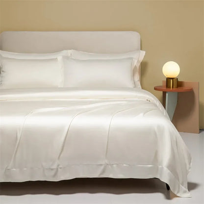 DecorBites™ Cooling Cotton Solid Bedding Set Ultra Soft Quilt Cover for Summer