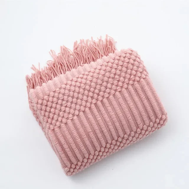™ Knitted Pineapple Grid Throw Blanket - Nordic Sofa Blanket for Home Decor
