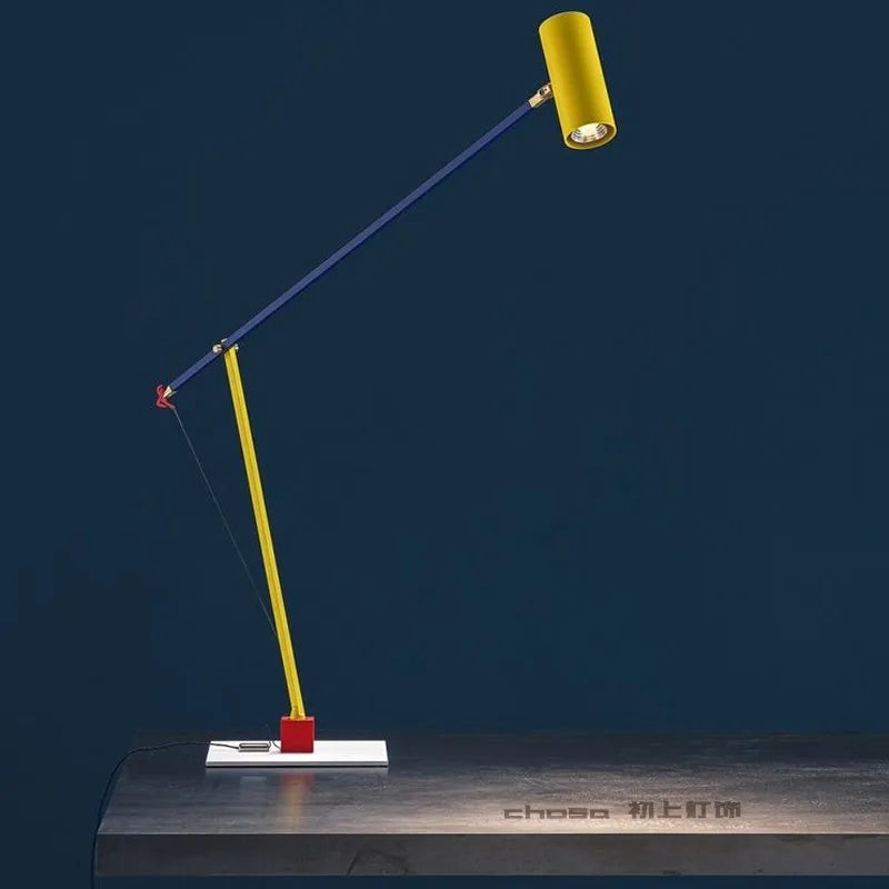 DecorBites™ Colorful COB Table Lamp: Adjustable Joint, Art Deco Style for Bedroom & Study