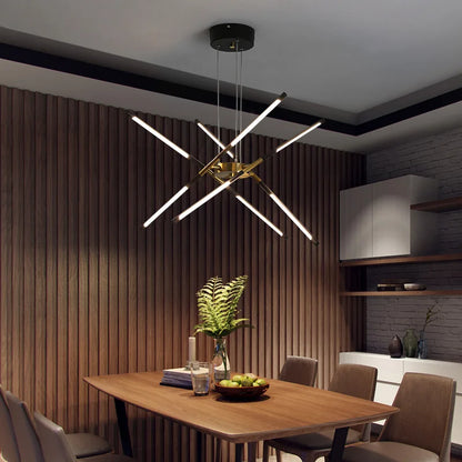 ™ Gold LED Ceiling Chandelier for Living Room Bedroom Kitchen - Dimmable Pendant Light