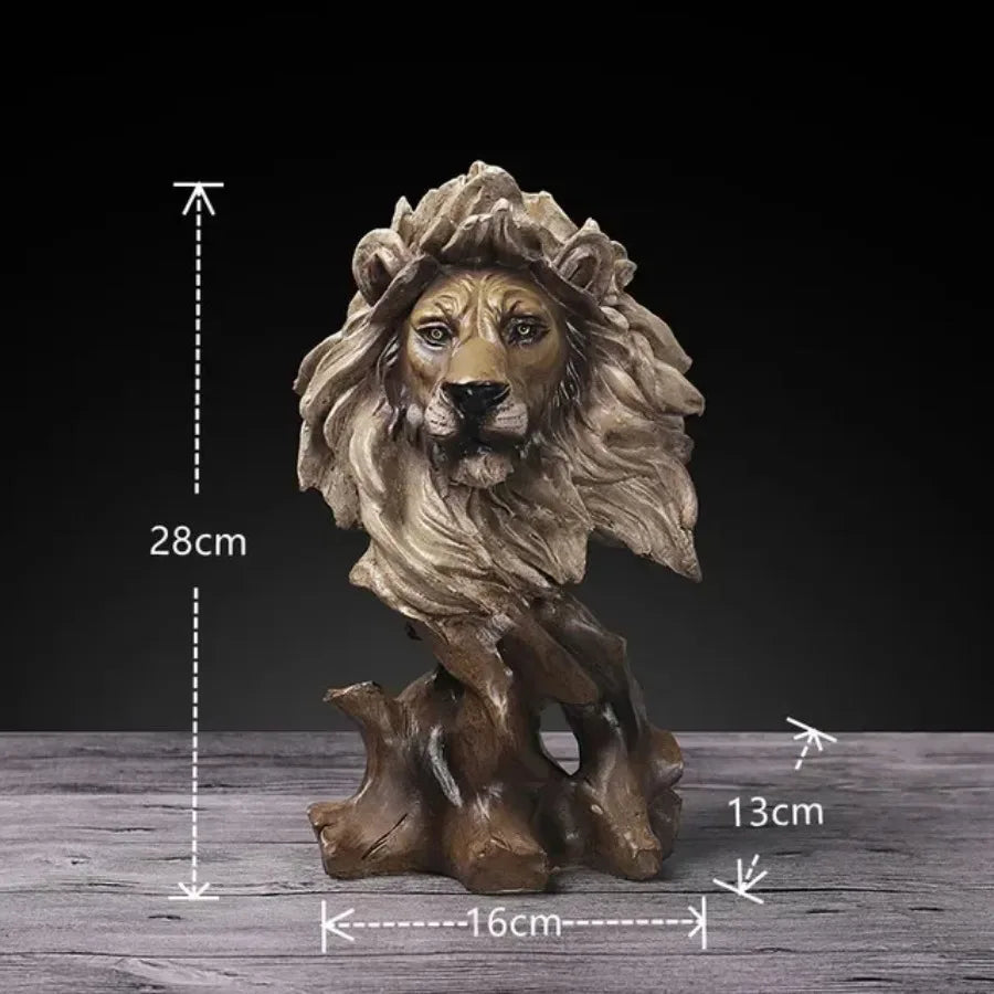 DecorBites™ Animal Statue Collection: Eagle Wolf Lion Tiger Horse Desktop Artwork Decoration & Gift