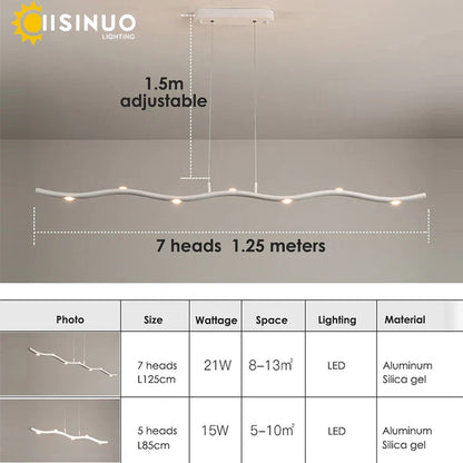 DecorBites™ LED Wave Pendant Light for Office Dining Living Room Decor