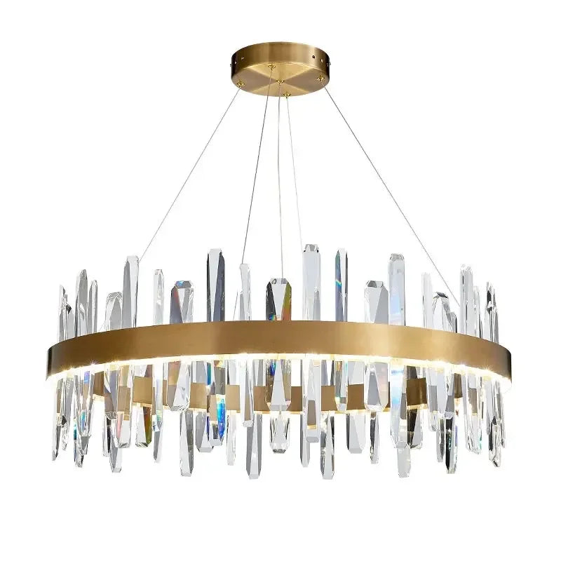 ™ K9 Crystal LED Round Chandelier for Kitchen Living Room Bedroom Decor