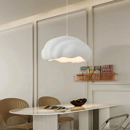 DecorBites™ Cream Wabi Sabi LED Pendant Chandelier - Elegant Dining Room & Bedroom Decor