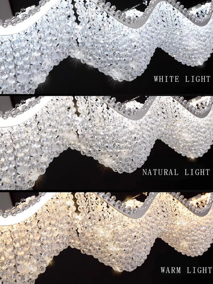 DecorBites™ Crystal Bead Chandelier LED Lights for Modern Luxury Home Decor & Bedroom