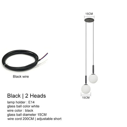 DecorBites™ LED Glass Ball Chandelier: Stylish Lighting for Home, Hotel, and Indoor Spaces