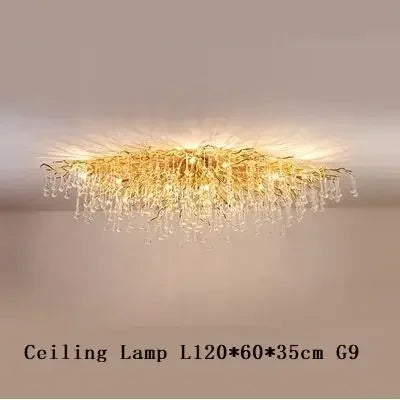 DecorBites™ Crystal Branch Chandelier for Living Bedroom Decoration LED Pendant Light
