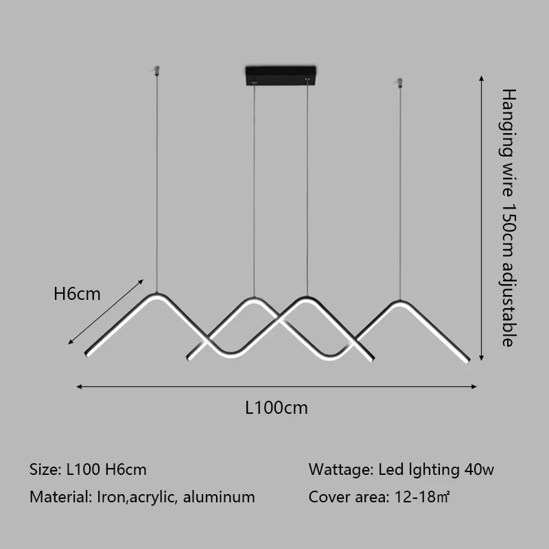 DecorBites™ Geometric LED Pendant Lights Modern Minimalist Chandelier Lighting