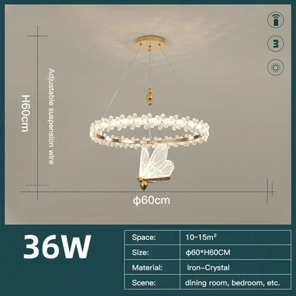 DecorBites™ Crystal LED Chandelier for Home Decor & Luxury Lighting