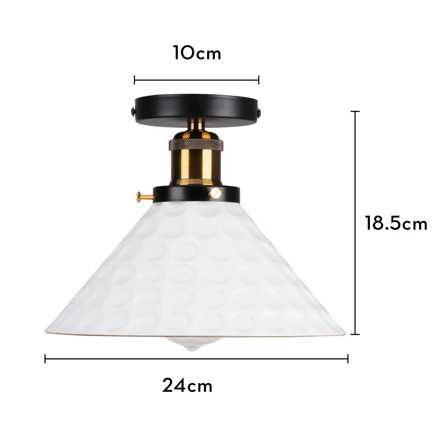 DecorBites™ Industrial Flush Mount Light for Home Decor in Bedroom, Kitchen, Living Room