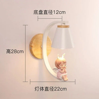 DecorBites™ Angel Girl Bedroom Wall Sconces LED Light Fixtures