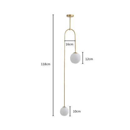 DecorBites™ Glass Ball Brass Pendant Lights LED for Restaurant and Bedroom Lighting
