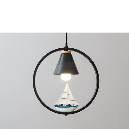 DecorBites™ Iron Ring Pendant Lights Children Bedroom Hanging Lamps LED Bird Fixtures