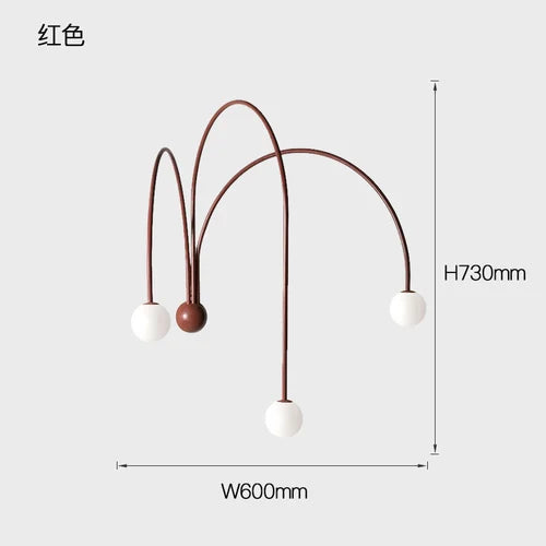 DecorBites™ Branch Glass Iron Wall Lamps: Modern Living Room Bedroom Lighting Sconce
