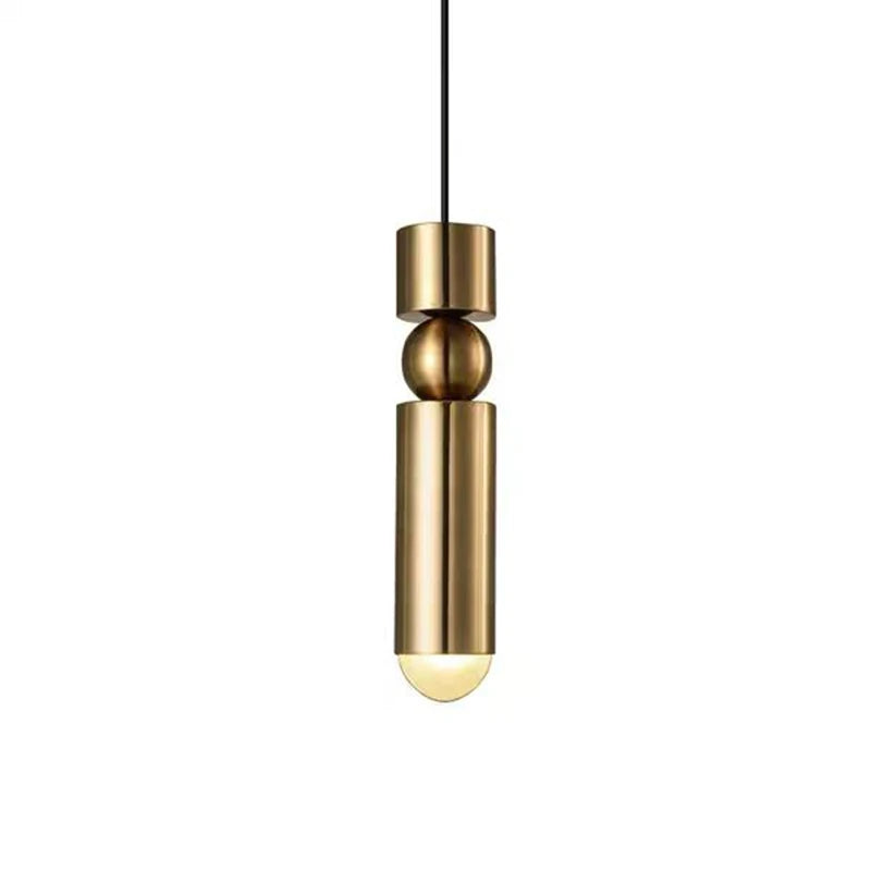 DecorBites™ Black Gold LED Tube Pendant Lamp for Home Shop Glass Chandelier
