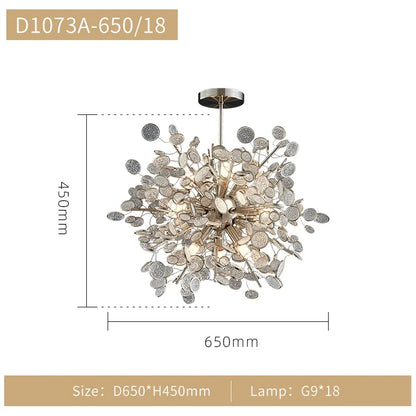 DecorBites™ 2024 Trend LED Ceiling Chandelier for Living Dining Bedroom, Modern Lustre Hanging Light