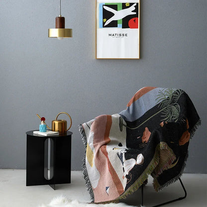 DecorBites™ Knit Sofa Blanket: Modern Nordic Design Throw Blanket