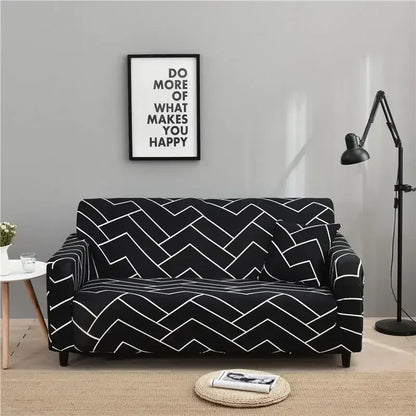 DecorBites™ Colorful Block Sofa Covers: Stretchy Loveseat Sectionals, Couch, Chair Slipcover
