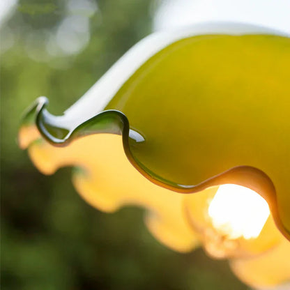 ™ Green Glass LED Pendant Light for Home, Restaurant, Bar, and Loft Style Decor.