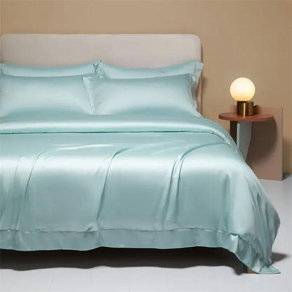 DecorBites™ 120S Natural Fabric Bedding Set Summer Cooling Fitted Sheet Skin Friendly Bedclothes