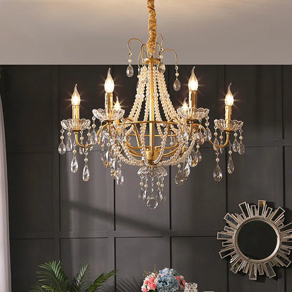 DecorBites™ French Pearl Chandelier, Elegant Retro Design for Luxurious Living Spaces