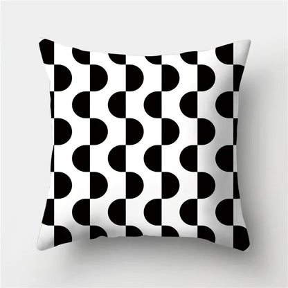 DecorBites™ Geometric Stripes Pillowcase 45x45cm Polyester Cushion Cover for Living Room