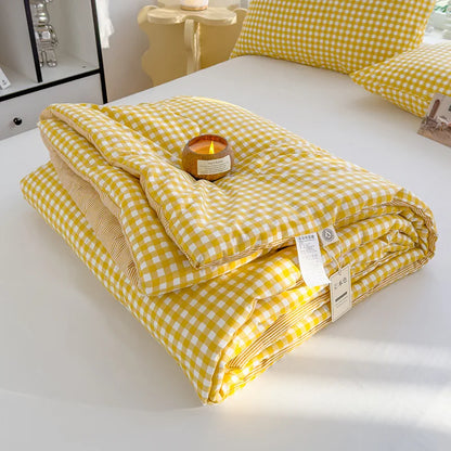 DecorBites™ Cotton Summer Quilt with Soybean Fiber Filling - Four Seasons Comforter