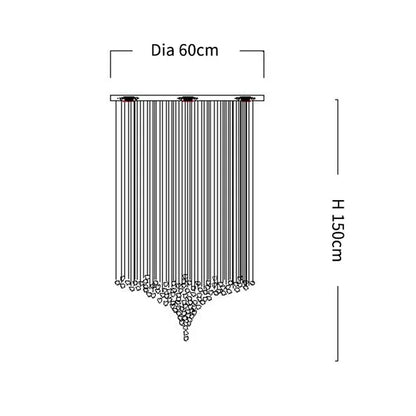 DecorBites™ Crystal LED Chandelier: Modern Luxury Staircase Pendant Light for Hallway & Lobby
