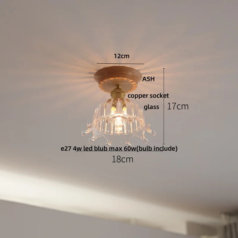 DecorBites™ Clear Glass LED Ceiling Lamp Copper Socket Modern Nordic Style Lighting