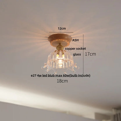 DecorBites™ Clear Glass LED Ceiling Lamp Copper Socket Modern Nordic Style Lighting