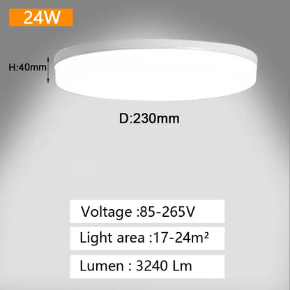 DecorBites™ LED Panel Ceiling Light 48w 36w 24w 18w for Bedroom Living Room Home Lighting