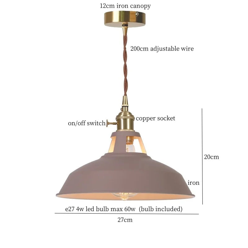 DecorBites™ Blue Iron Art LED Pendant Light, Nordic Modern Style for Home and Commercial Spaces