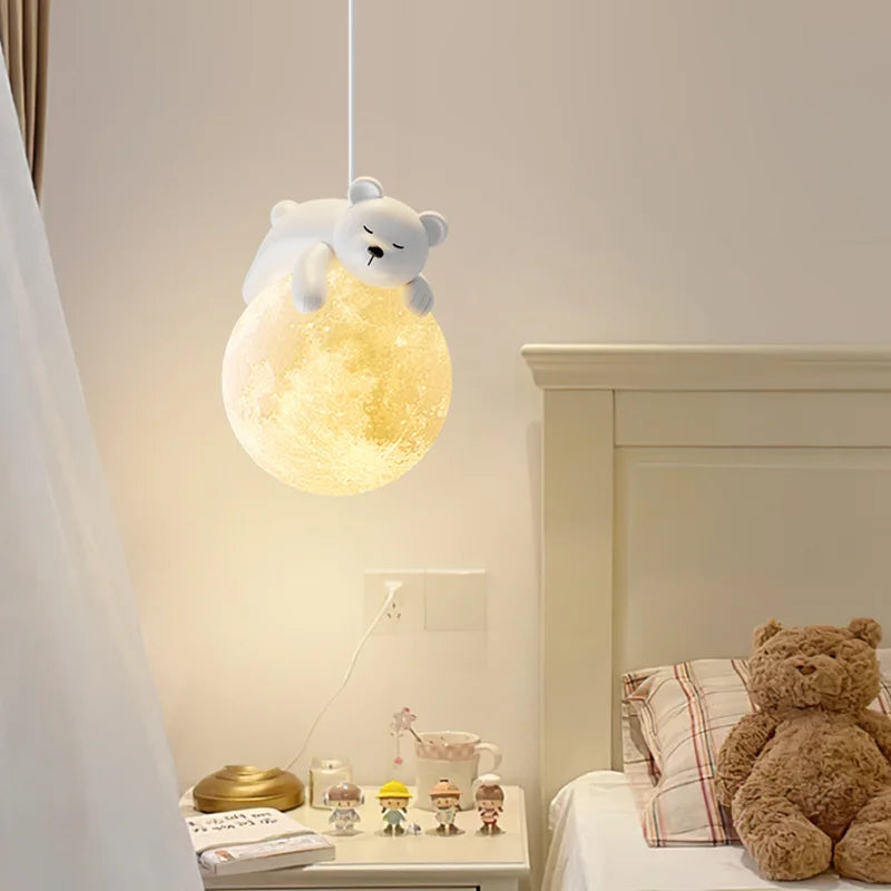 DecorBites™ Little Bear LED Pendant Light Modern Children's Chandelier Home Decor
