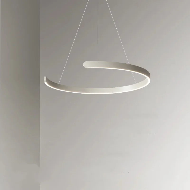 DecorBites™ Black LED Chandelier Pendant Light for Foyer Stairs Bar, Minimalist Indoor Hanging Lamp