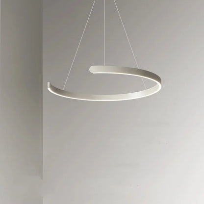 DecorBites™ Black LED Chandelier Pendant Light for Foyer Stairs Bar, Minimalist Indoor Hanging Lamp