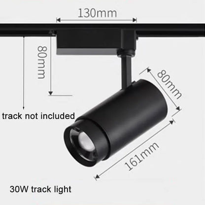 DecorBites™ Adjustable Focus Industrial Black Track Spotlights