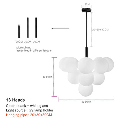 DecorBites™ Glass Globe Pendant Lamp: Modern Luxury for Home Decor & Restaurant Lighting