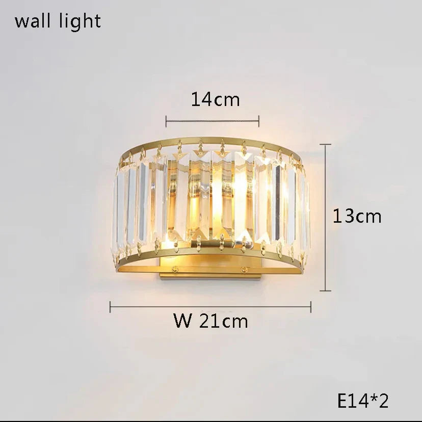 DecorBites™ Gold Crystal Ceiling Lights LED Minimalist Luxury Lighting - Stainless Steel Crystal Luminaires
