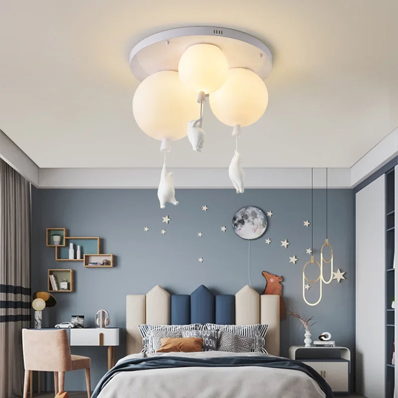 DecorBites™ Bear Resin Pendant Light for Children's Room & Kindergarten