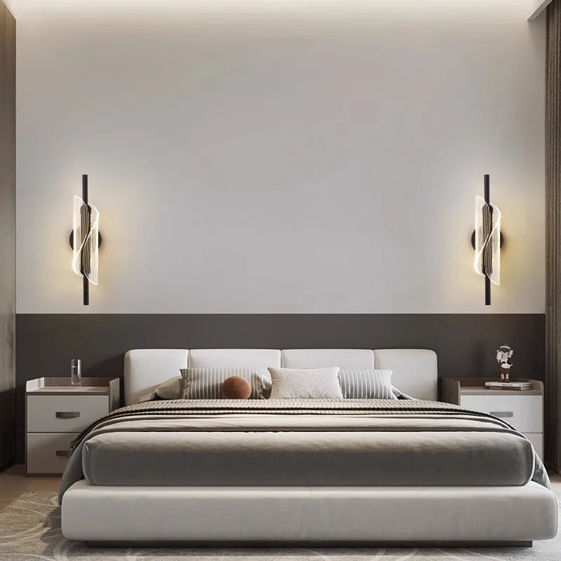 ™ Gold Black LED Wall Sconce Light for Bedroom Living room Aisle Corridor