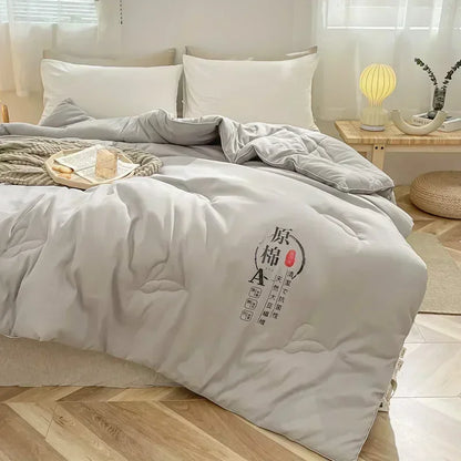 DecorBites™ Cotton Soya Fibre Filling Quilted Comforter Blanket - All Seasons Luxe Bedding
